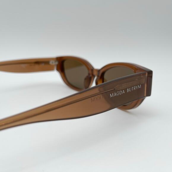 Magda Butrym | Cat Eye Sunglasses in Brown Silver & Brown *AS IS* main image 13